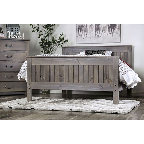 Rockwall Bed Grey & White - Furniture World