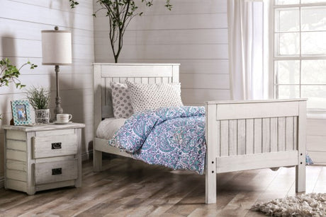 Rockwall Bed Grey & White - Furniture World