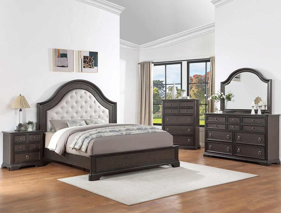 Crown Mark Furniture Duke King Bed in Dark Brown