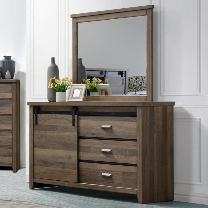 Crown Mark Furniture Calhoun Dresser in Brown
