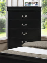 Crown Mark Furniture Louis Philip Drawer Chest In Black