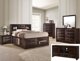 Crown Mark Emily Nightstand In Dark Cherry