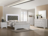 Crown Mark Furniture Lyssa 2 Drawer Nightstand In White