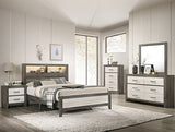 Crown Mark Furniture Rhett 2 Drawer Nightstand In Gray
