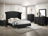 Lucinda 2 Drawer Nightstand in Black