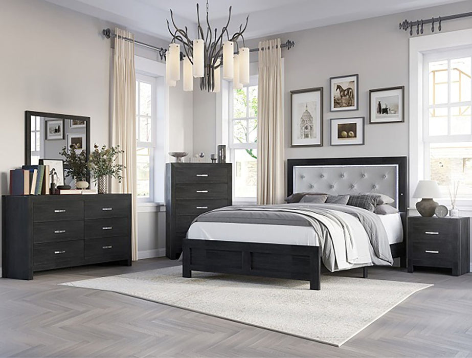 Crown Mark Furniture Jaylen 5 Drawer Chest in Black