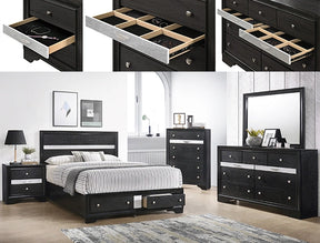 Crown Mark Regata Queen Storage Bed in Black image