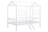 Rhonda Twin Loft Bed White, Silver, & Black