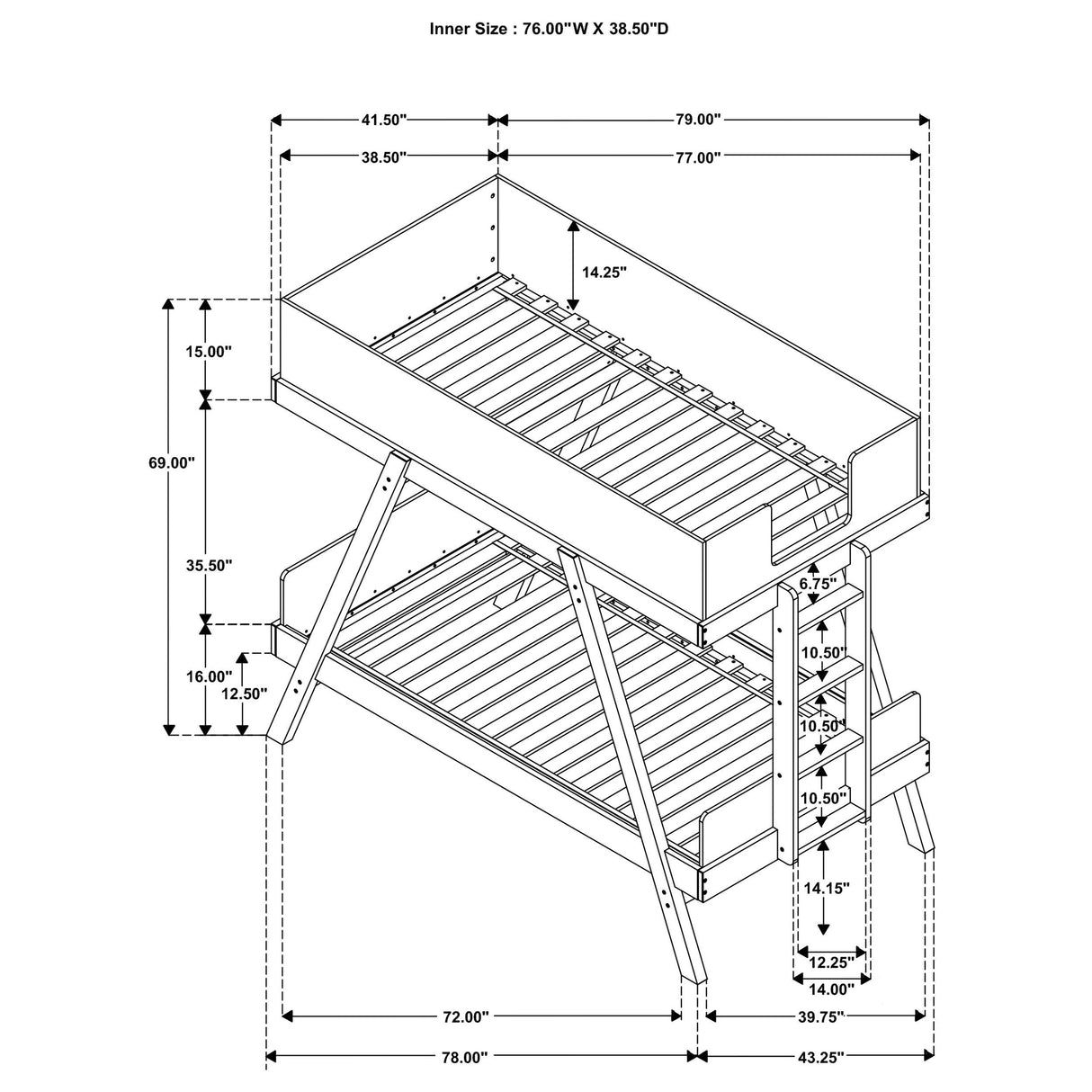 Frankie Bunk Bed with Mattress