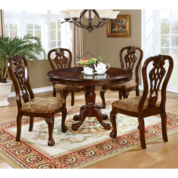 Elana Brown Cherry Round Dining Table