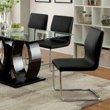 Lodia 7 Pc Dining Table Set Black - Furniture World
