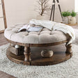 Mika Antique Oak Coffee Table w/ Cushion Top - Furniture World