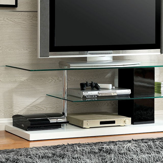 Neapoli Black/White 63" TV Console - Furniture World