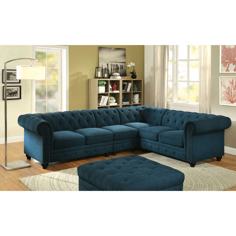 Stanford Armless Chair Teal - Furniture World