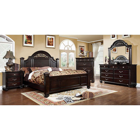 Syracuse Bed Cherry & Grey - Furniture World