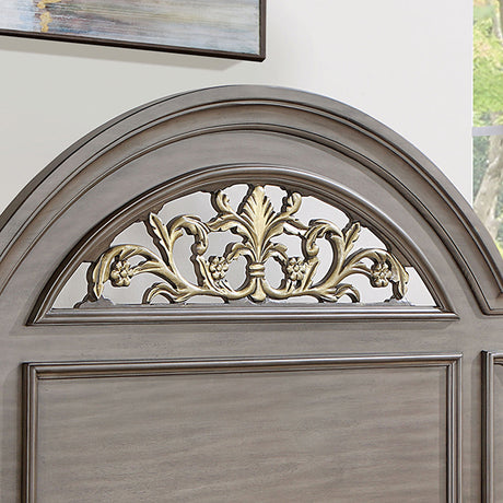 Syracuse Bed Cherry & Grey - Furniture World
