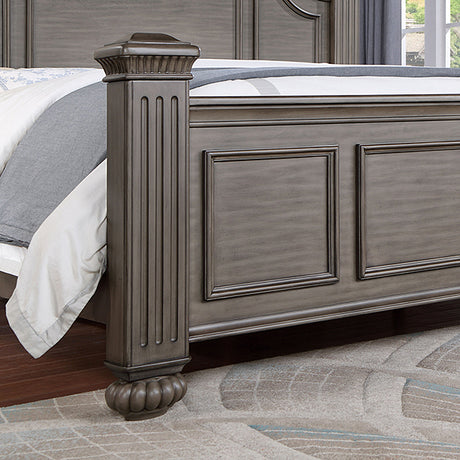 Syracuse Bed Cherry & Grey - Furniture World