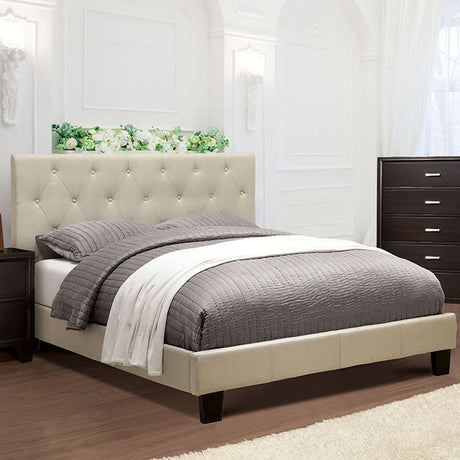 Leeroy Bed Ivory & Brown - Furniture World