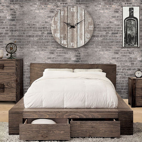 Janeiro Bed Brown & Grey - Furniture World