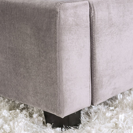 Rosabelle Bed Black, Grey, & Ivory - Furniture World