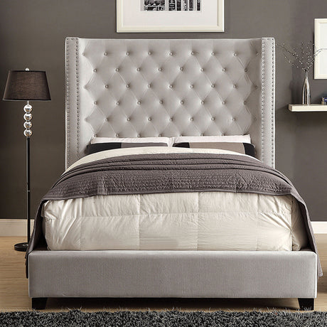 Rosabelle Bed Black, Grey, & Ivory - Furniture World