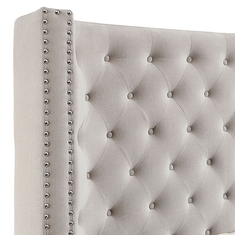 Rosabelle Bed Black, Grey, & Ivory - Furniture World