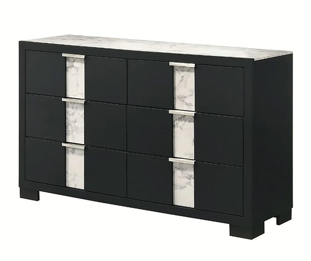 Crown Mark Furniture Rangley 6 Drawer Dresser in Black image