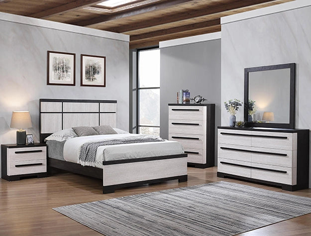 REMINGTON NIGHT STAND CHALK/EBONY
