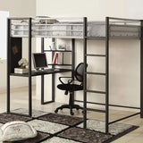 Sherman Silver/Gun Metal Full & Queen Bed w/ Workstation