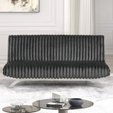 Villeneuve Futon Sofa Bed Black, Pink, & Grey