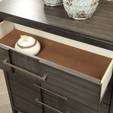 Berenice Espresso Night Stand White, Gray, & Espresso