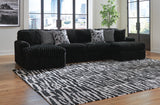 Midnight-Madness Double Chaise Sectional