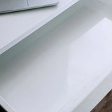 Loke White/Chrome Computer Desk