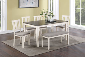 Rowan 6-pc Dinette Set with Bench - Furniture World