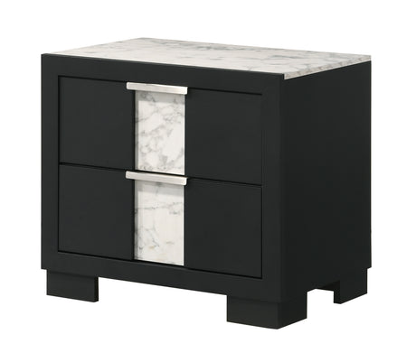 Rangley Nightstand - Black - Furniture World
