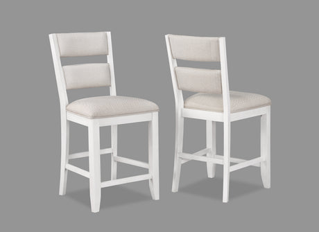 Wendy White Counter Height Chair - Furniture World