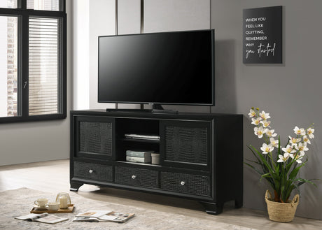 Lyssa TV Stand - Black - Furniture World
