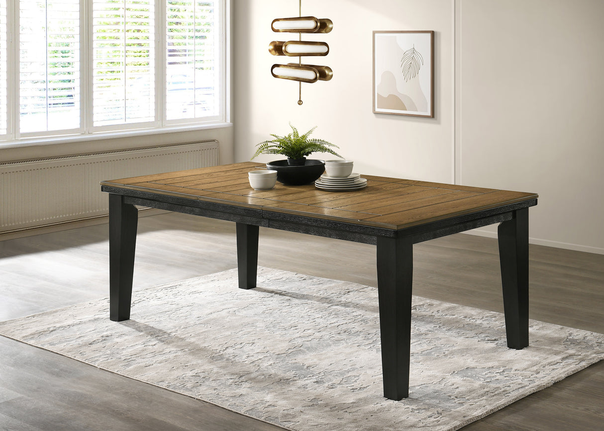 Bardstown Dining Table Wt Charcoal - Furniture World