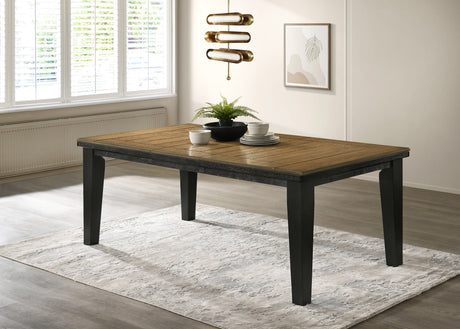 Bardstown Dining Table Wt Charcoal - Furniture World