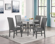 Judson 5-piece Dining Set Glitter Grey - Furniture World