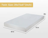 Artemisia 8" Memory Foam Mattress White