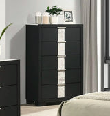 Crown Mark Furniture Rangley 5 Drawer Chest In Black