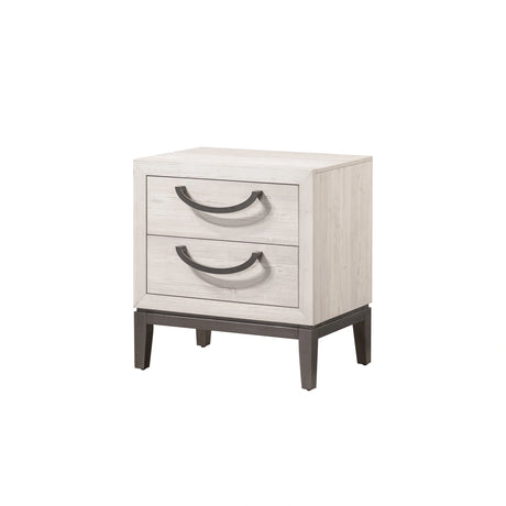 Crown Mark Furniture Veda 2 Drawer Nightstand in Beige image