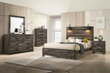 Carter King Platform Bed In Brown