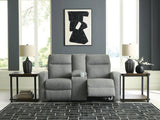 Gauntlet Reclining Loveseat with Console