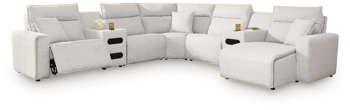 Modmax II Power Reclining Sectional with Chaise and Audio Consoles