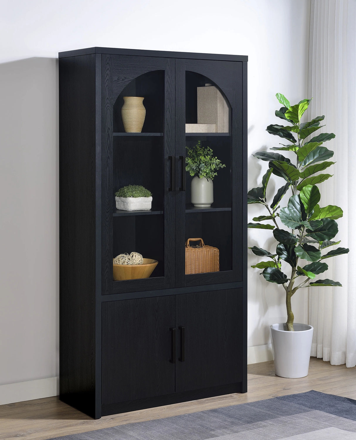 Riva Tall Display Cabinet with LED Lighting