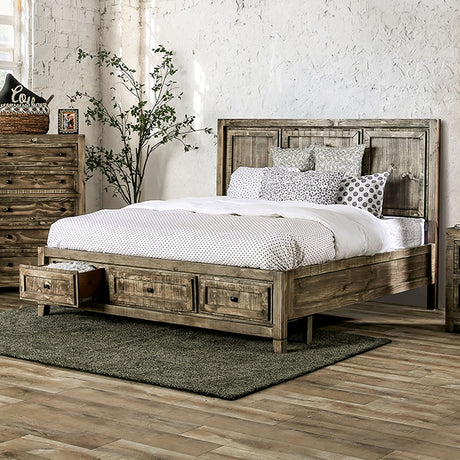 Oakridge Bed Brown & Grey - Furniture World