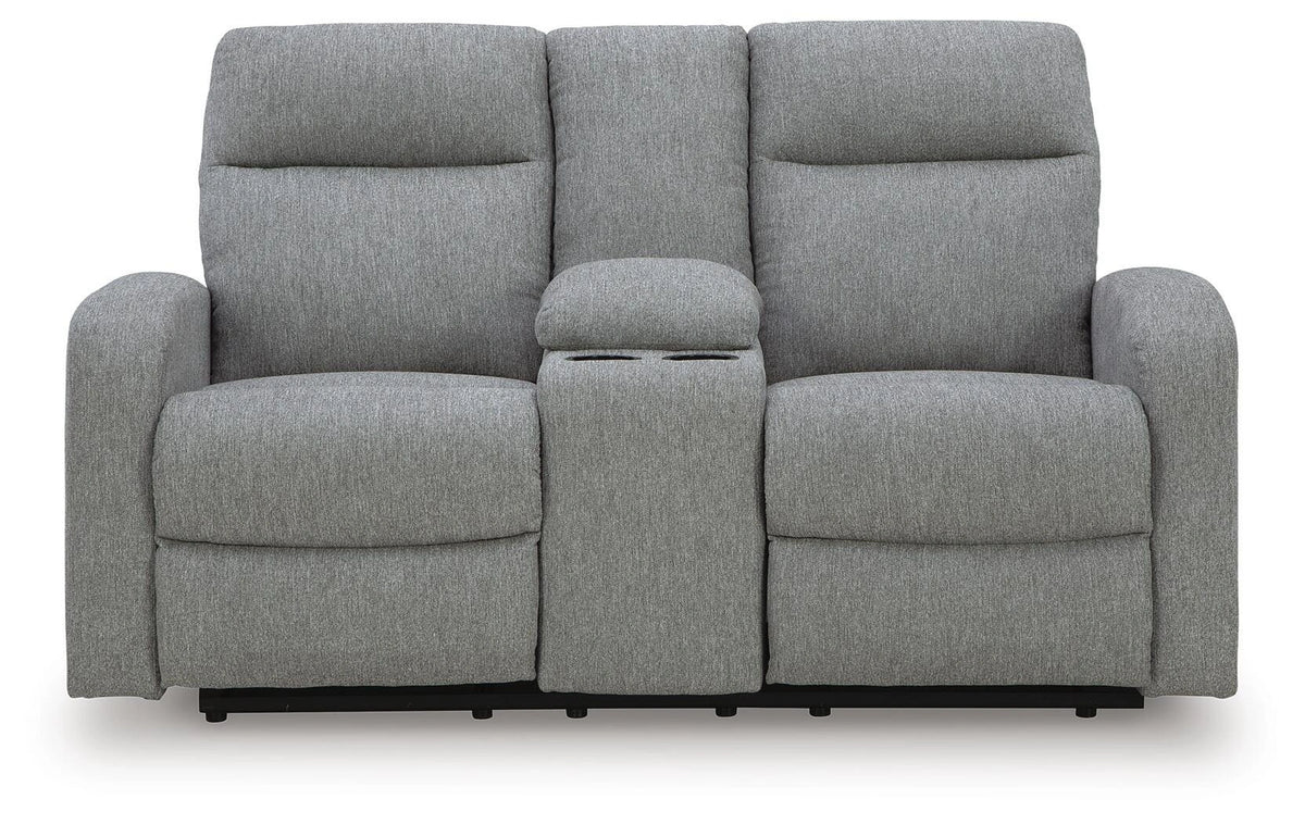 Gauntlet Reclining Loveseat with Console
