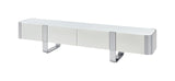Larvik TV Stand White w/ Silver Frame